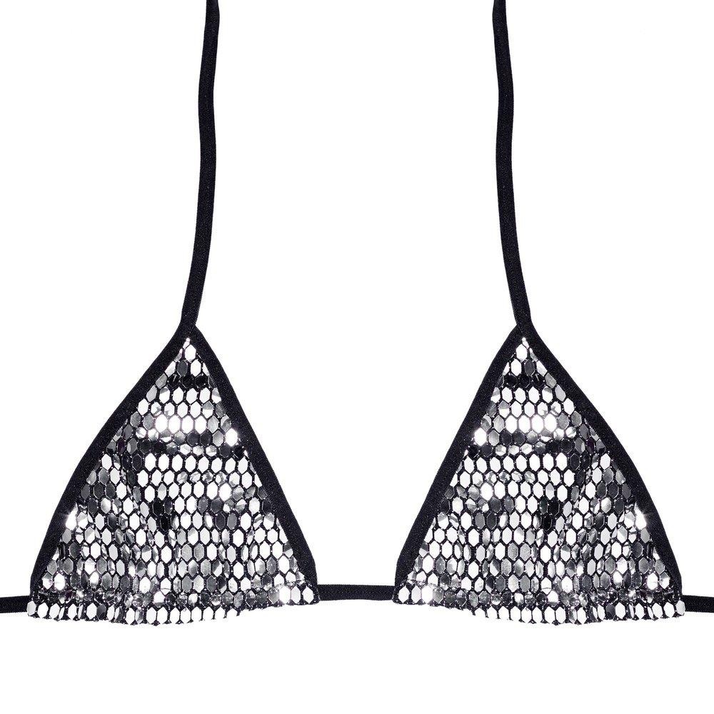 Festival disco silver triangle top(NEVER WORN)
